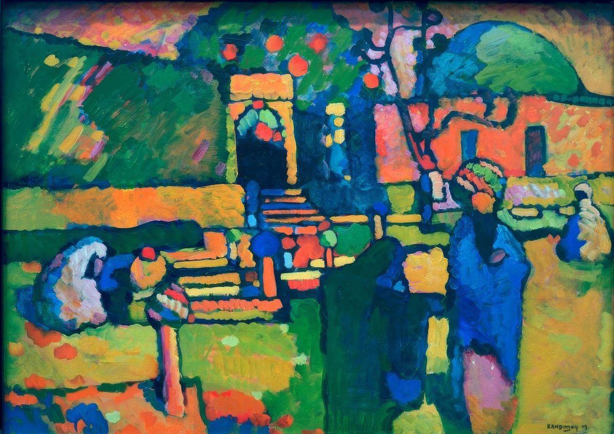 arabisk kirkegård af Wassily Kandinsky