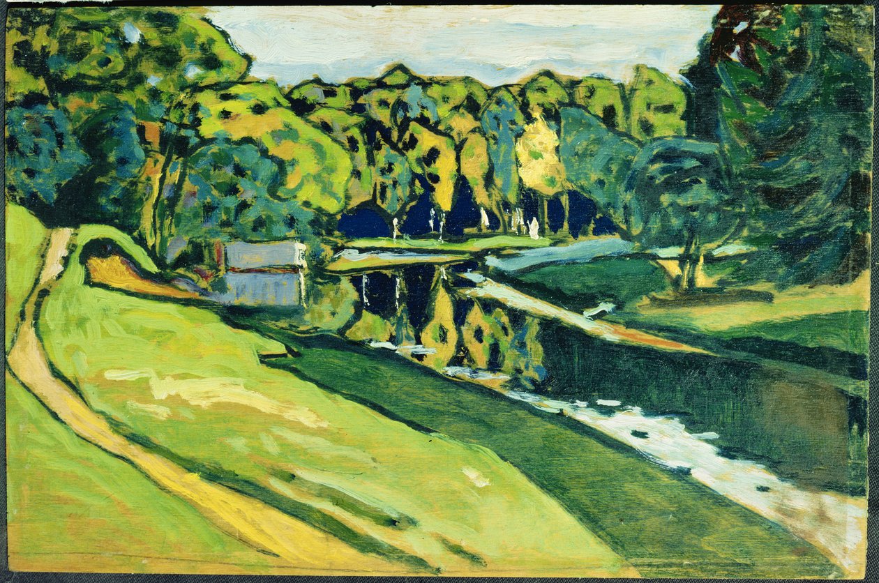 Efterår, 1900 (olie på krydsfiner) af Wassily Kandinsky