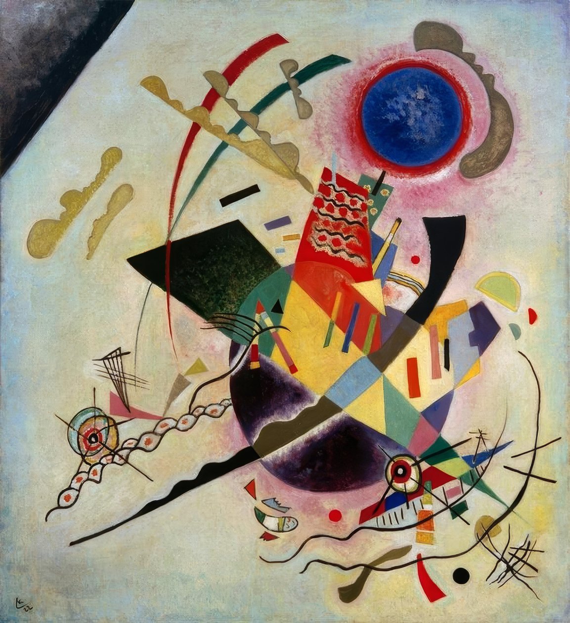 Blå cirkel af Wassily Kandinsky