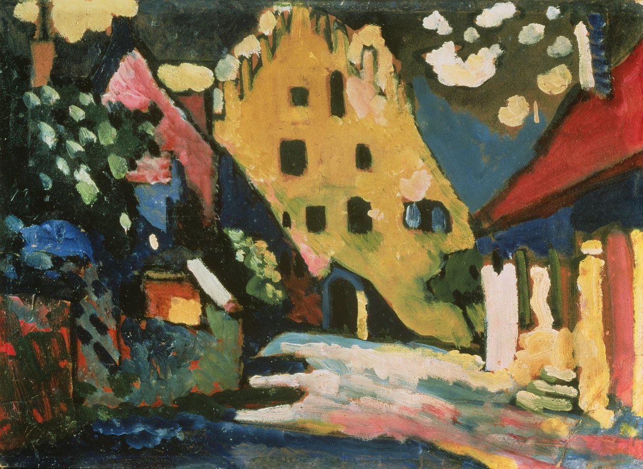 Slotsgården, Murnau, 1908 af Wassily Kandinsky