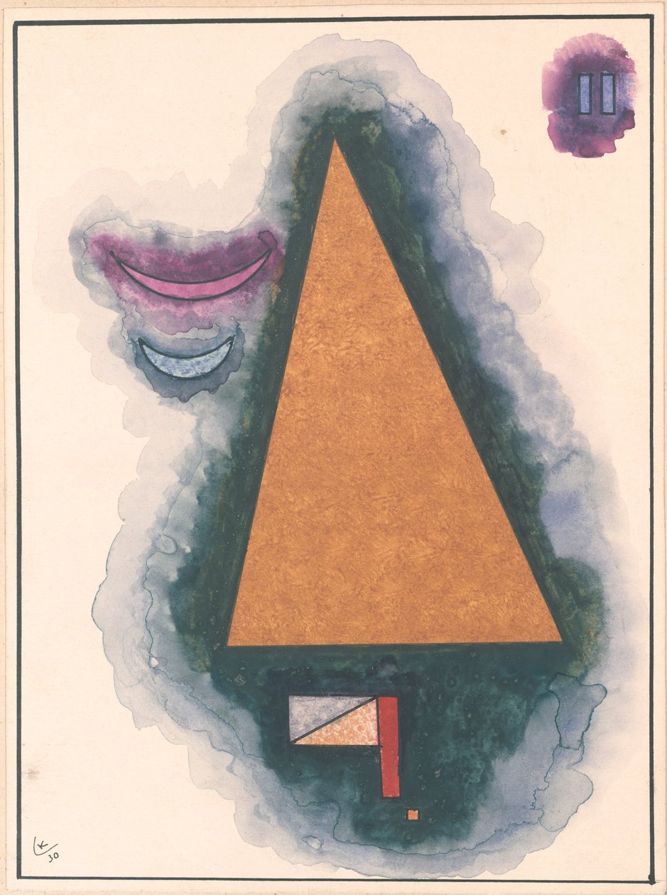 Komposition, 1930 (wc, blyant og blæk på papir) af Wassily Kandinsky