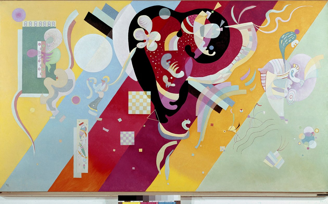 Komposition IX Maleri af Vassily Kandinsky (eller Wassily Kandinski eller Kandinskij, 1866-1944) 1936 Søn. 1,13x1,95 m Paris, musee National dart moderne Centre Pompidou af Wassily Kandinsky