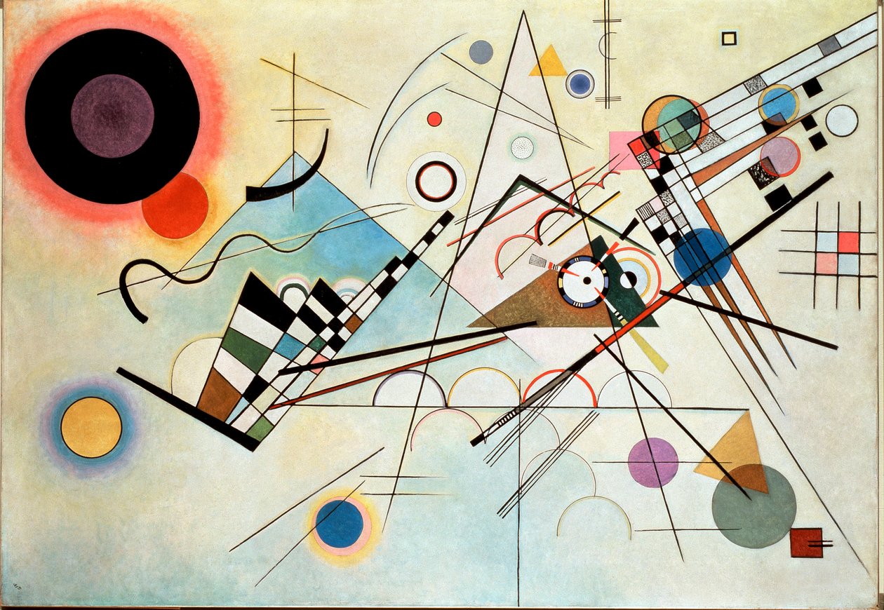 Komposition VIII Maleri af Vassily Kandinsky (eller Wassily Kandinski eller Kandinskij, 1866-1944). 1915 Søn. 201x140 cm New York, Guggenheim Museum af Wassily Kandinsky