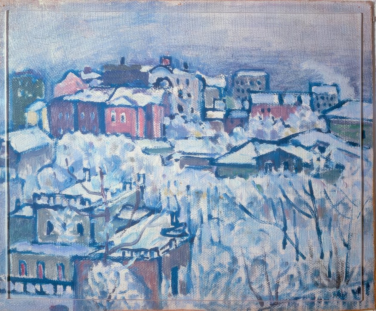 Smolenski Boulevard (vinterdag) af Wassily Kandinsky