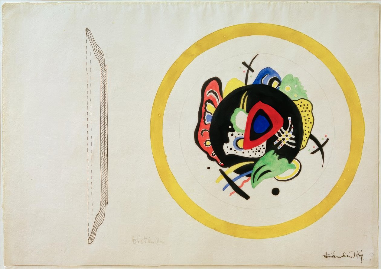 Design til frugtfad af Wassily Kandinsky