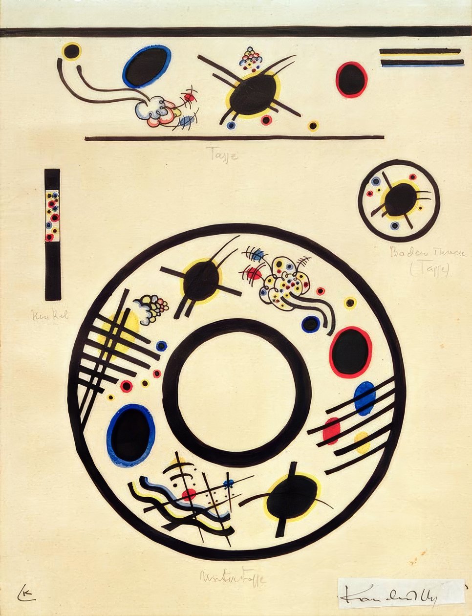 Design til en kop og underkop af Wassily Kandinsky
