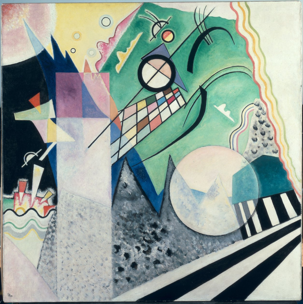 Grøn komposition, 1923 af Wassily Kandinsky