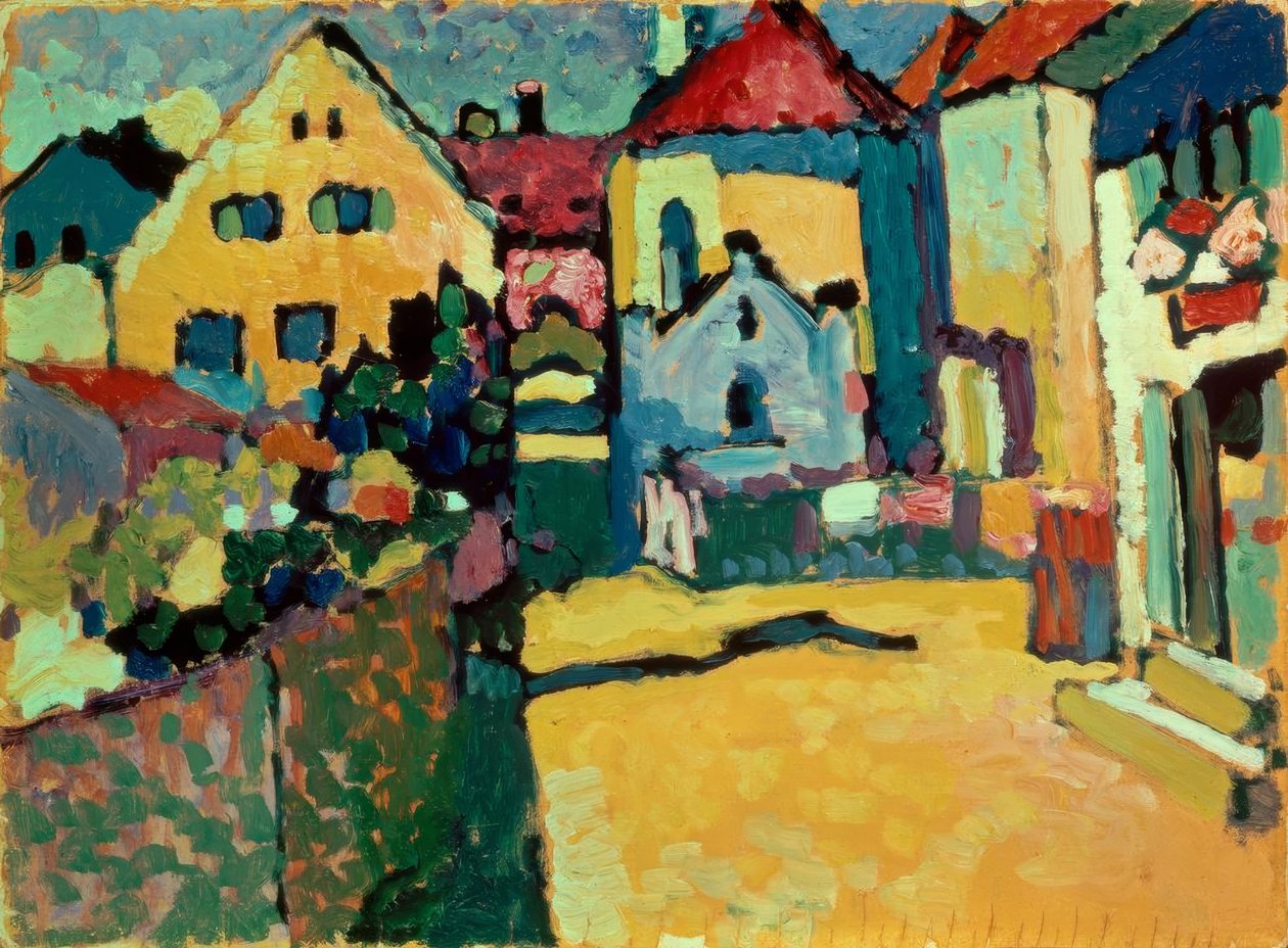 Grüngasse i Murnau (Murnau - Grüngasse) af Wassily Kandinsky