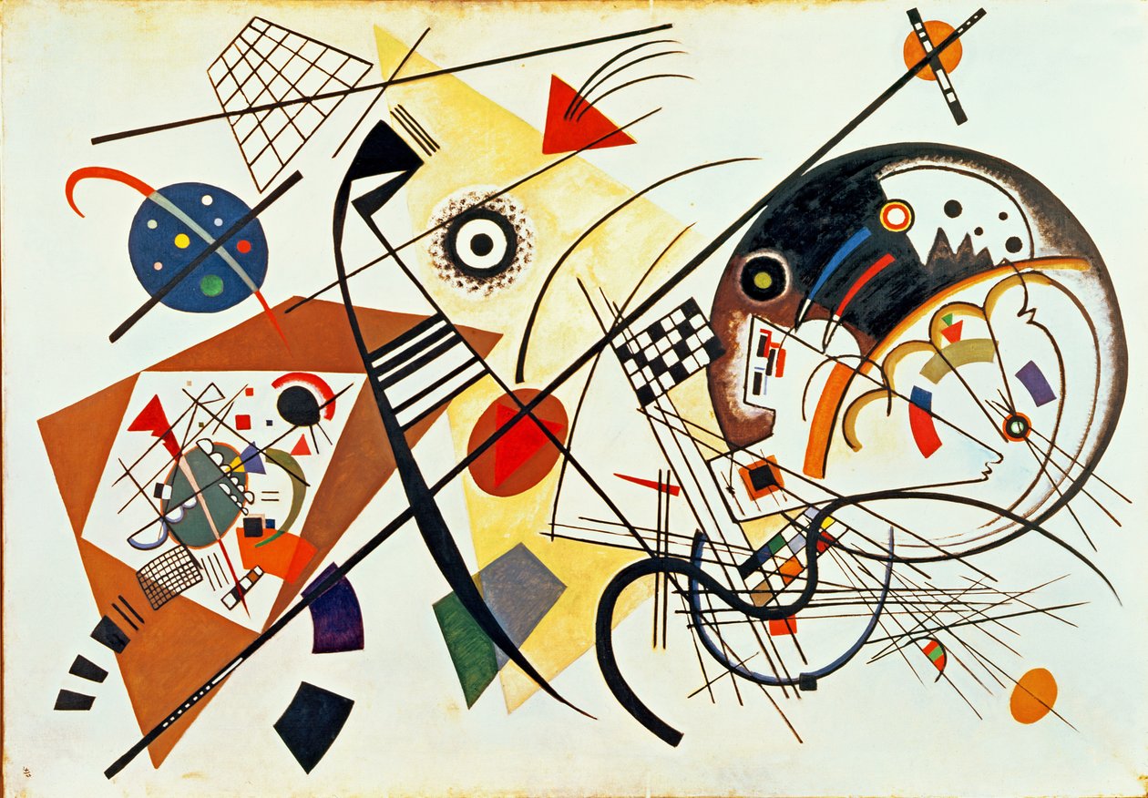 An Angel Playing a Flageolet (olie på papir) af Wassily Kandinsky