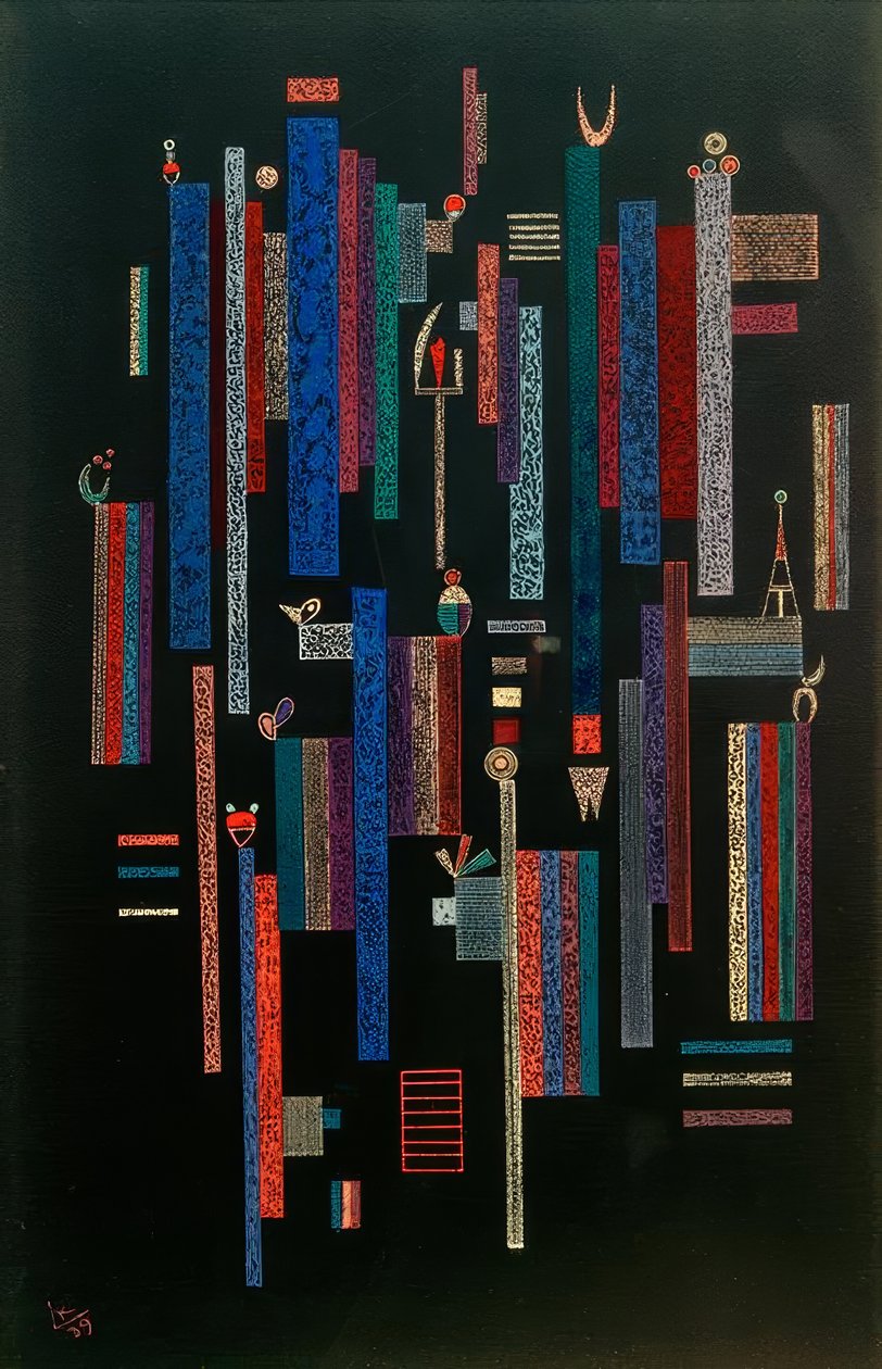 Lodret spil af Wassily Kandinsky