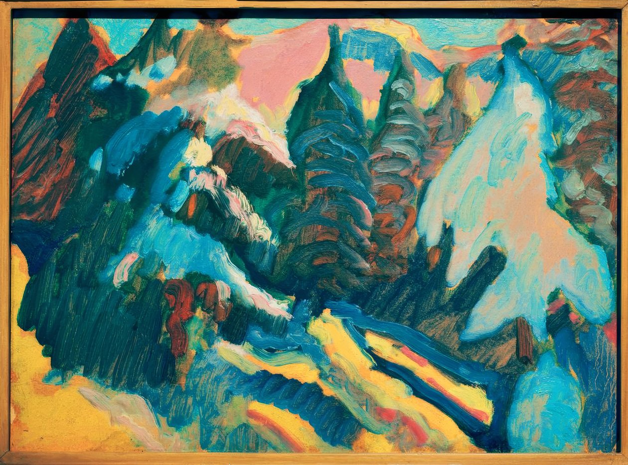 Kochel - Snedækkede træer af Wassily Kandinsky