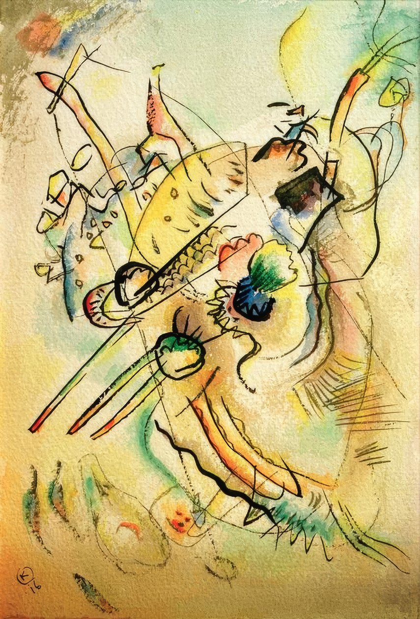 Komposition D af Wassily Kandinsky