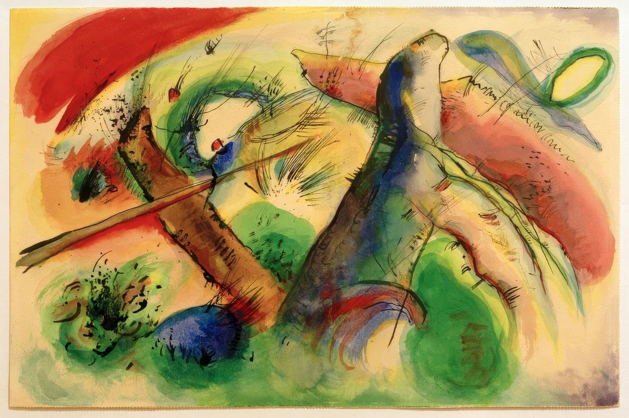 Komposition E af Wassily Kandinsky