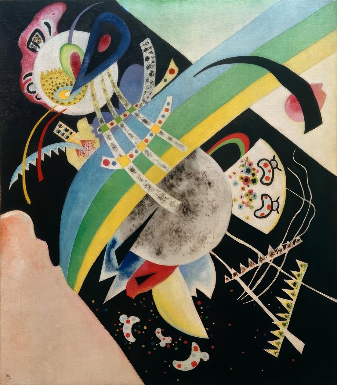 Cirkler på sort af Wassily Kandinsky