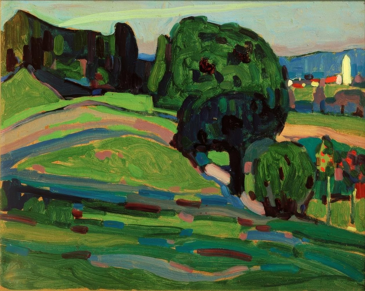 Landskab nær Murnau af Wassily Kandinsky