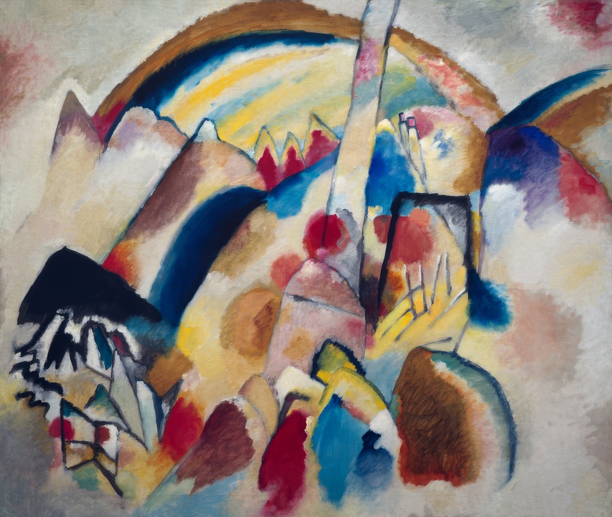 Landskab med røde pletter II af Wassily Kandinsky