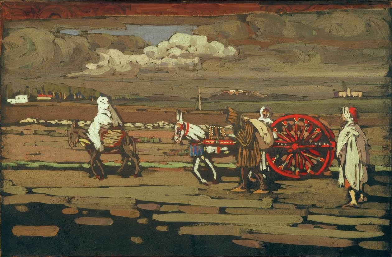 Landstraße af Wassily Kandinsky