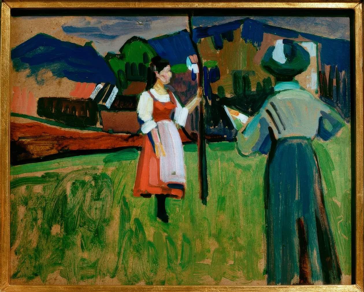 Murnau - Gabriele Münter maleri af Wassily Kandinsky