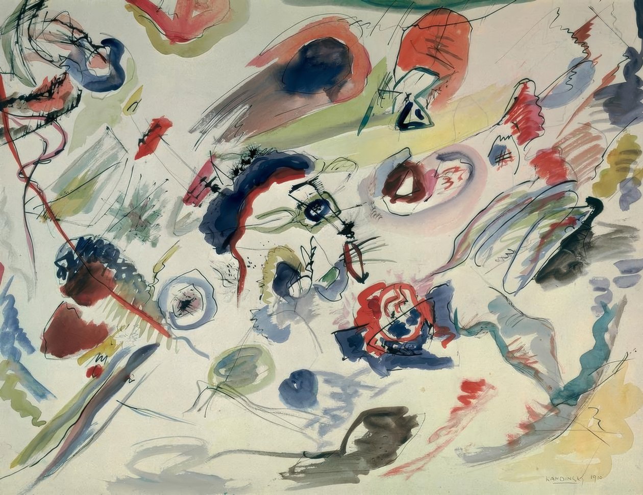 Uden titel (første abstrakte akvarel) af Wassily Kandinsky
