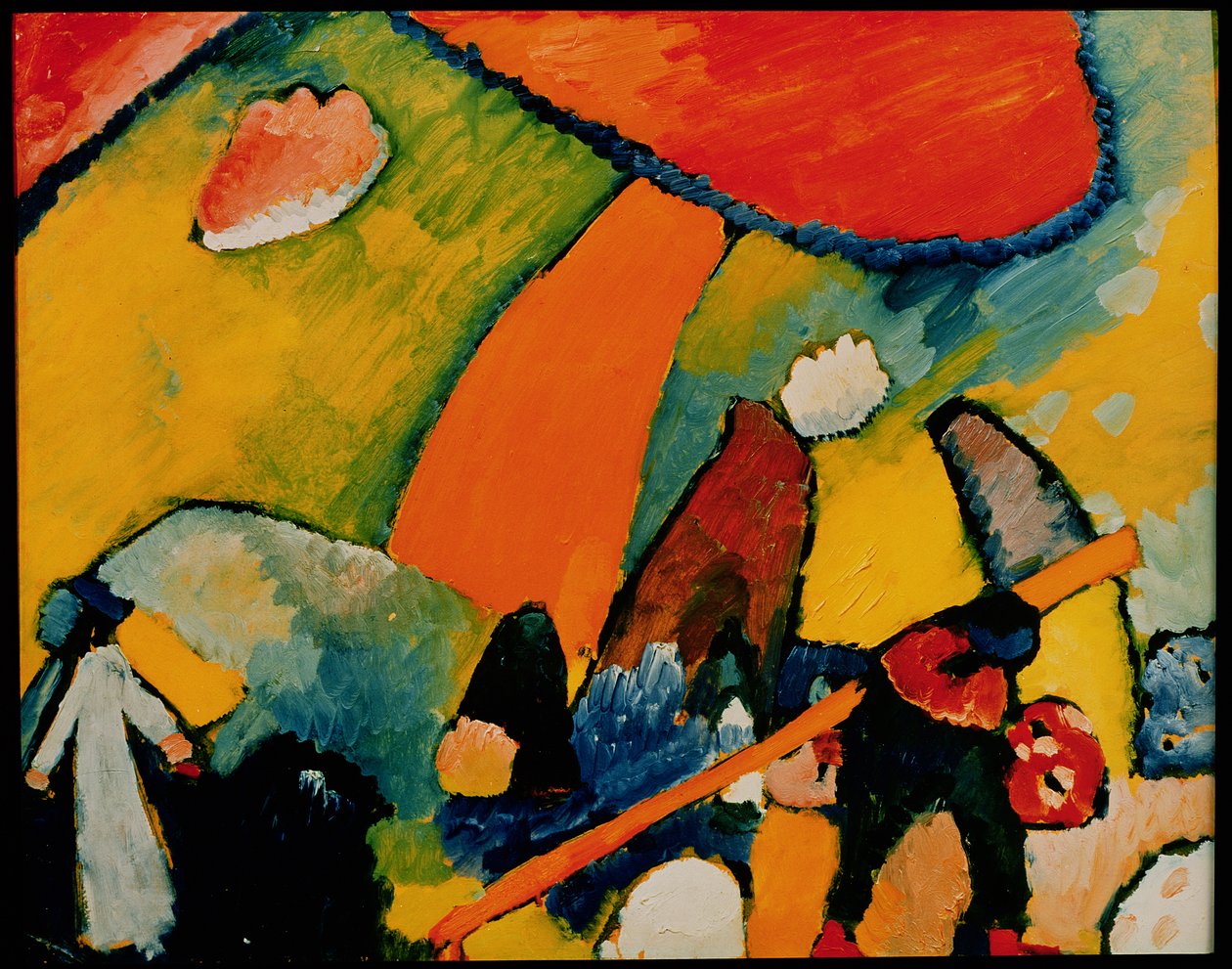 På stranden, 1909 af Wassily Kandinsky