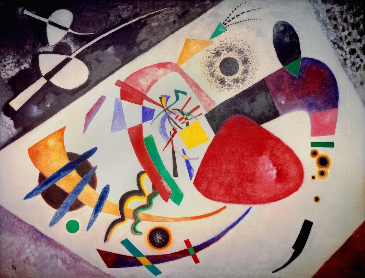 Rød plet II af Wassily Kandinsky