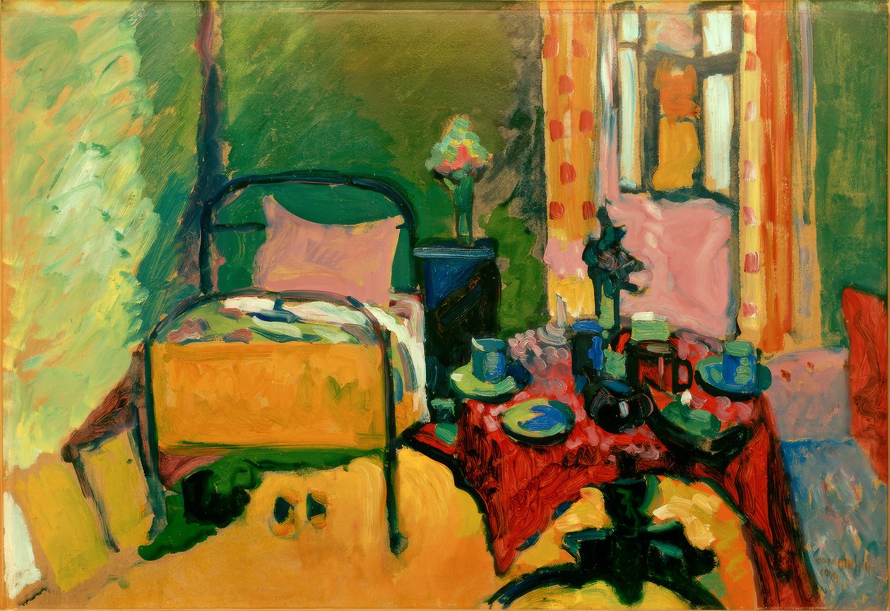 Soveværelse på Ainmillerstrasse af Wassily Kandinsky