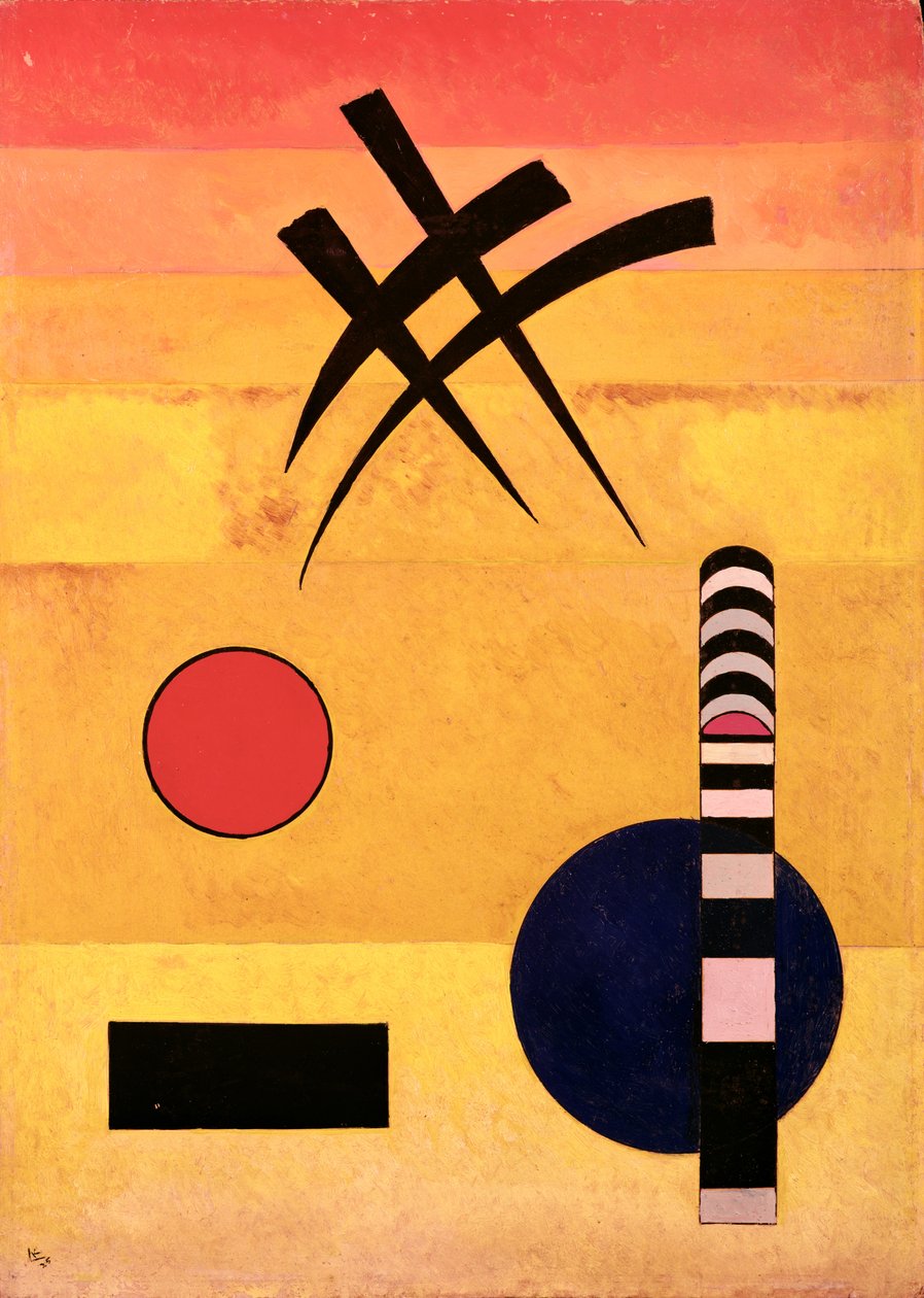 Tegn, 1926 (olie) af Wassily Kandinsky