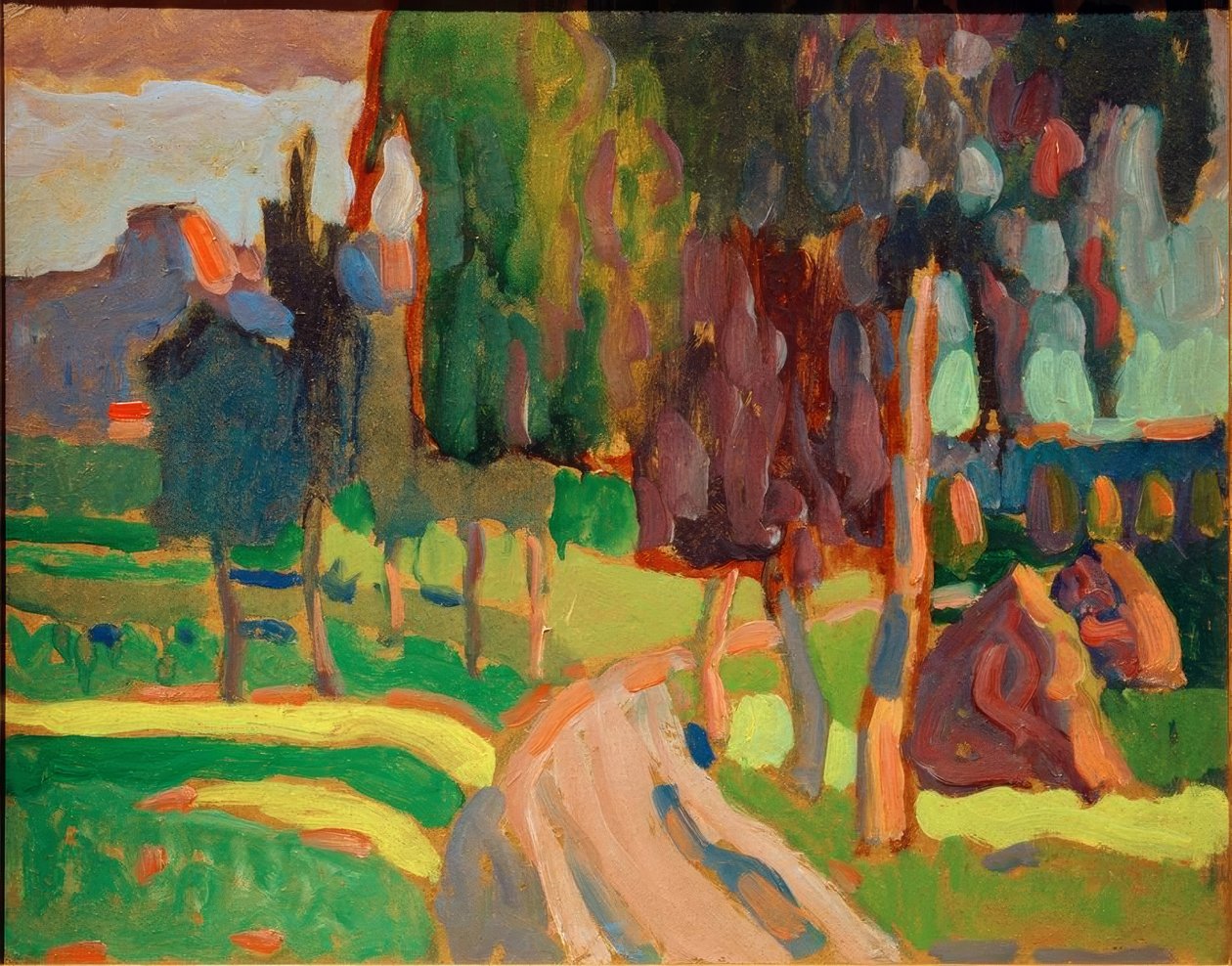Sommerlandskab ved solnedgang af Wassily Kandinsky