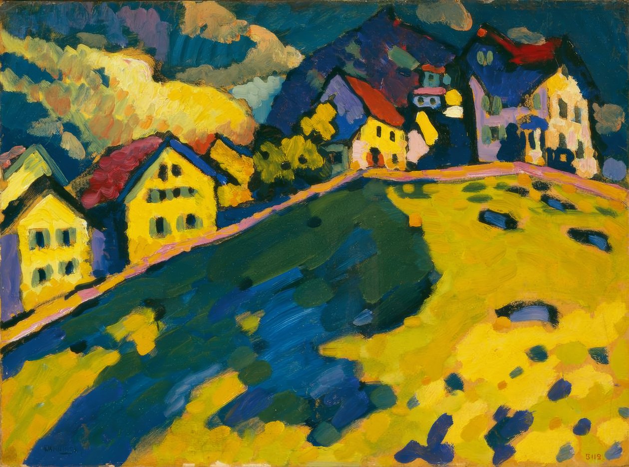 Undersøgelse for huse på bakken af Wassily Kandinsky