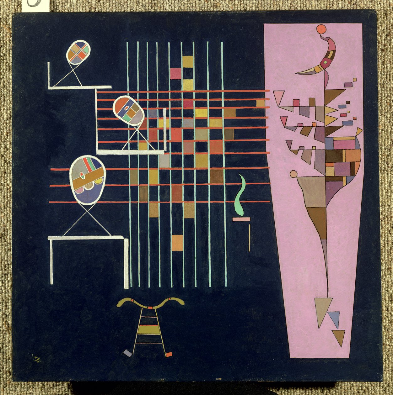De tre ovaler, 1942 af Wassily Kandinsky