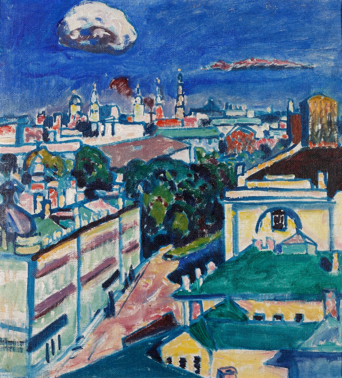Udsigt over Moskva af Wassily Kandinsky