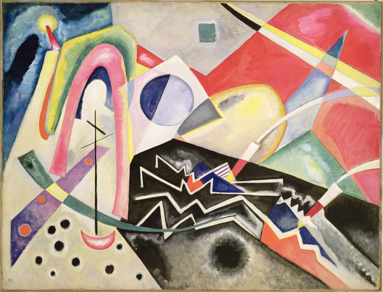 Hvide Zig-Zags, 1922 af Wassily Kandinsky