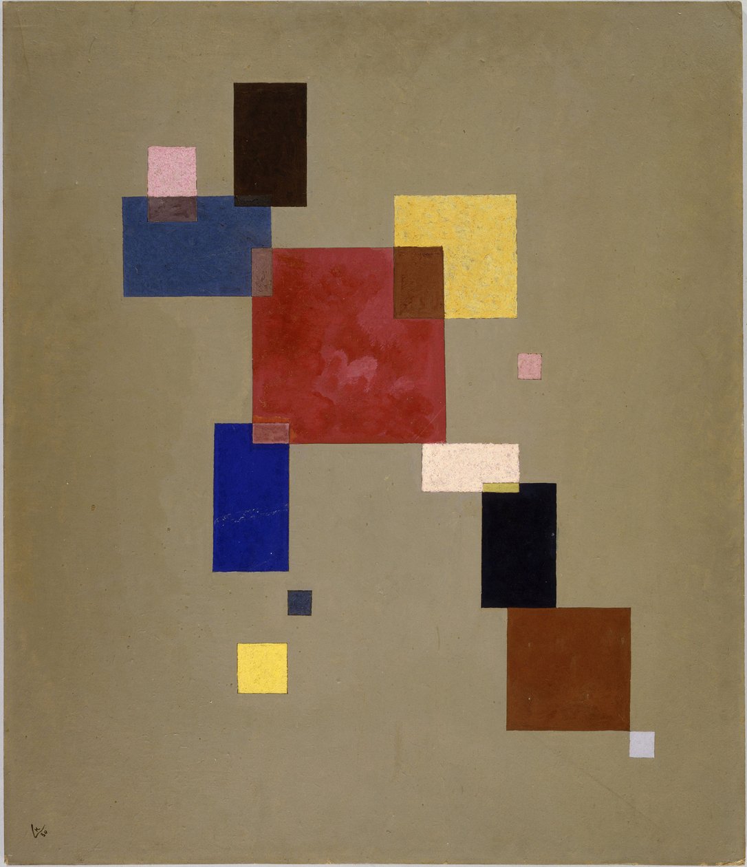 ""13 rechtecke"" (Tretten rektangler) Maleri af Vassily Kandinsky (eller Wassily Kandinsky eller Kandinskyj af Wassily Kandinsky