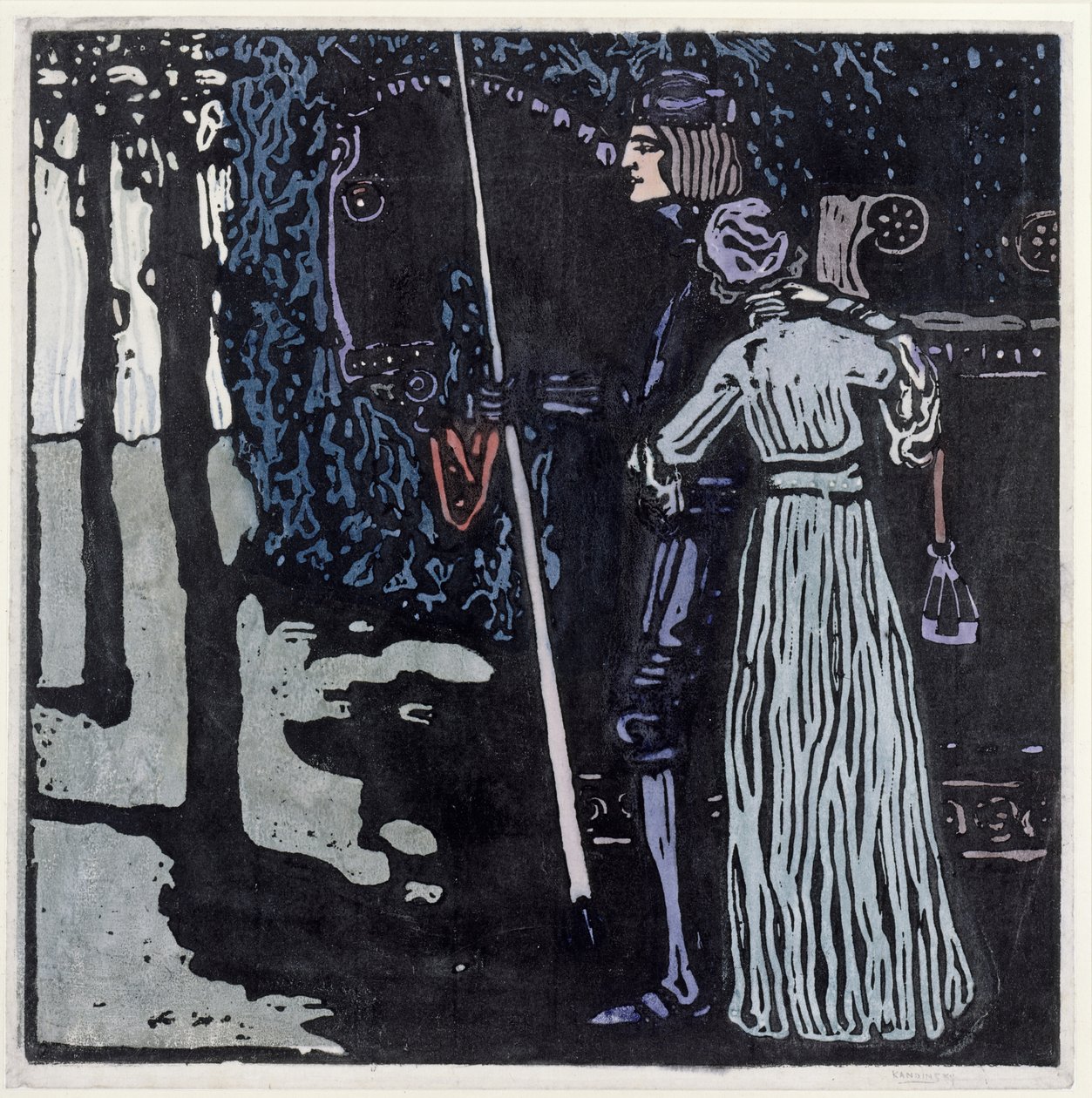 Afsked - stor version af Wassily Kandinsky