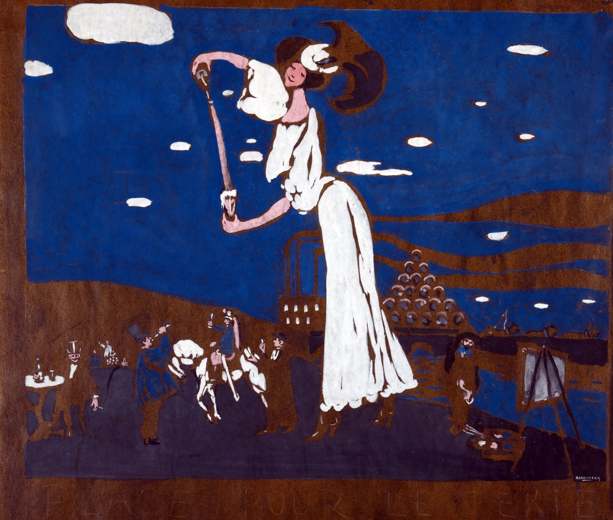 Reklameplakat for et fransk bageri Maleri af Wassily Kandinsky (eller Wassily Kandinski eller Kandinskij af Wassily Kandinsky