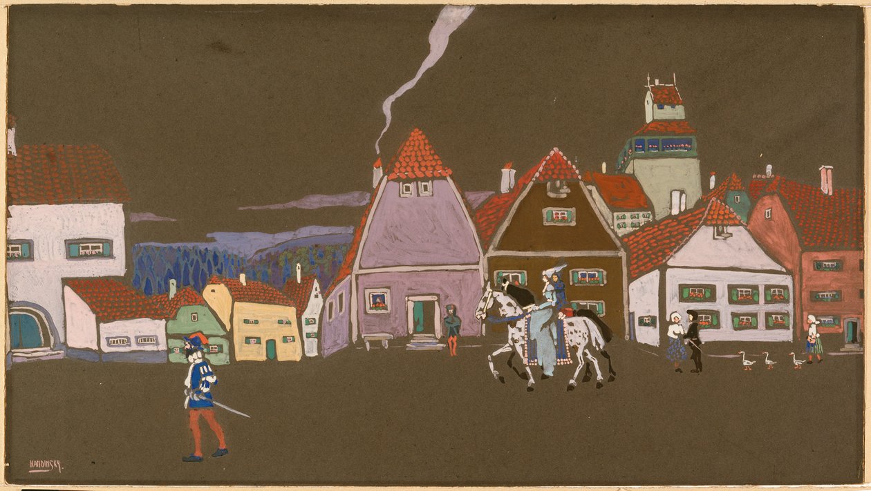 Gammel lille by af Wassily Kandinsky