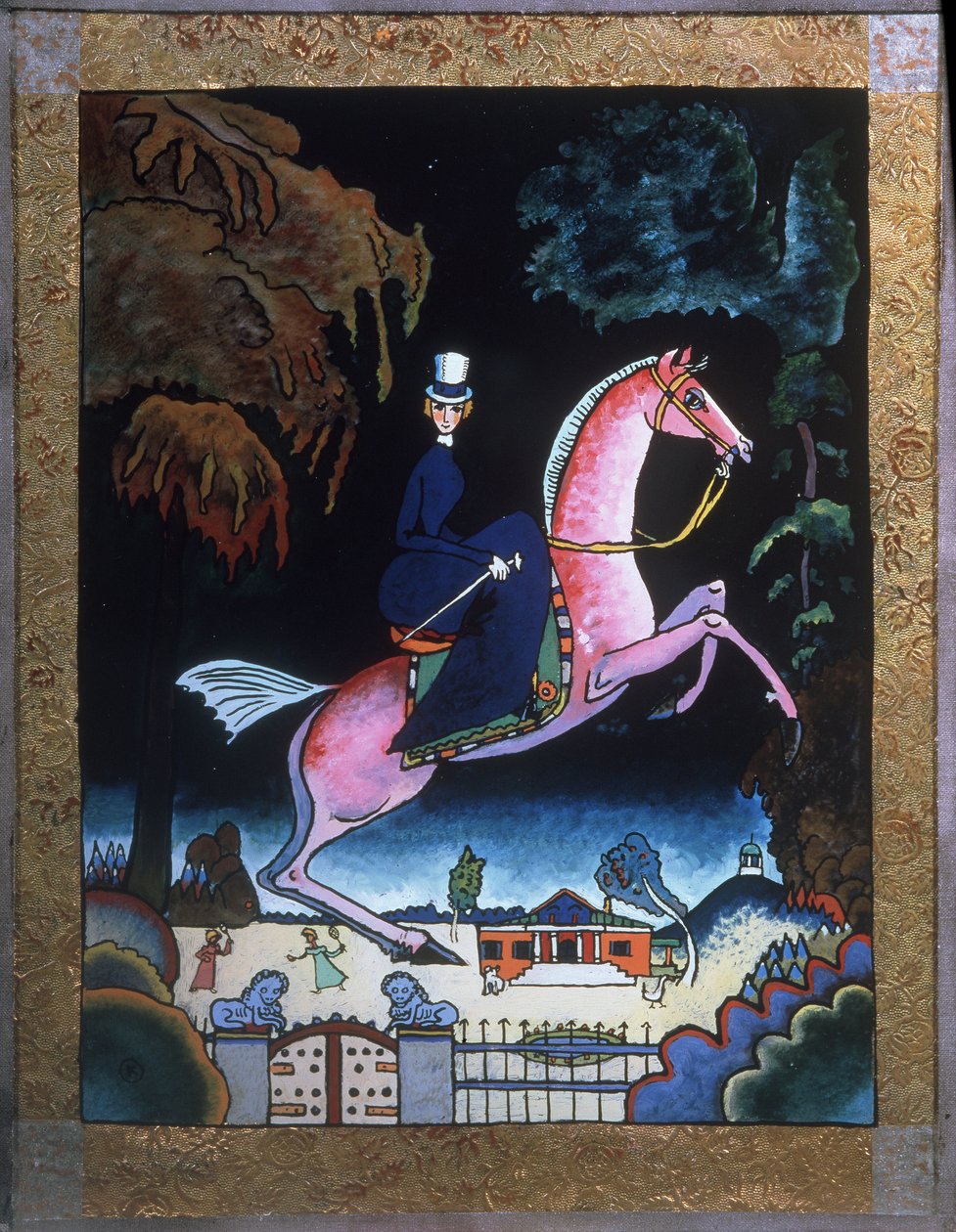 Amazone (Amazon). Oeuvre af Vassily Kandinsky (ou Wassily Kandinski eller Kandinskij af Wassily Kandinsky