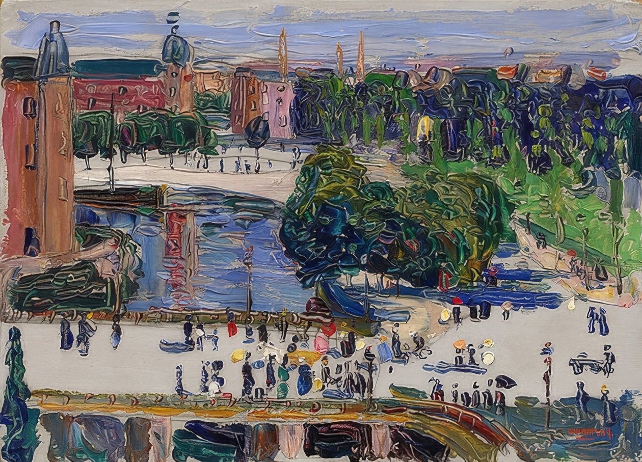 Amsterdam - udsigt fra vinduet. 1904 af Wassily Kandinsky
