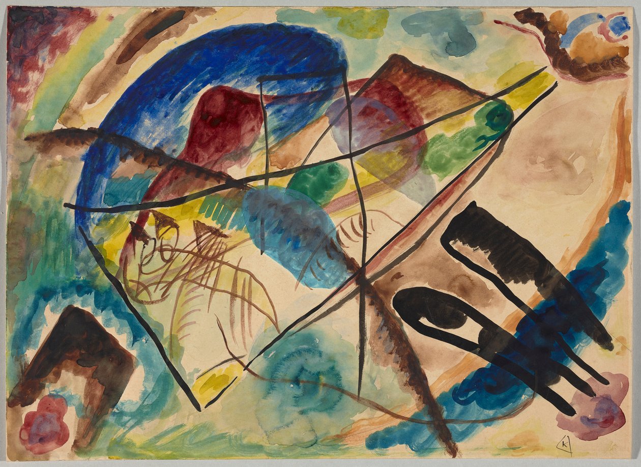 Akvarel VIII af Wassily Kandinsky