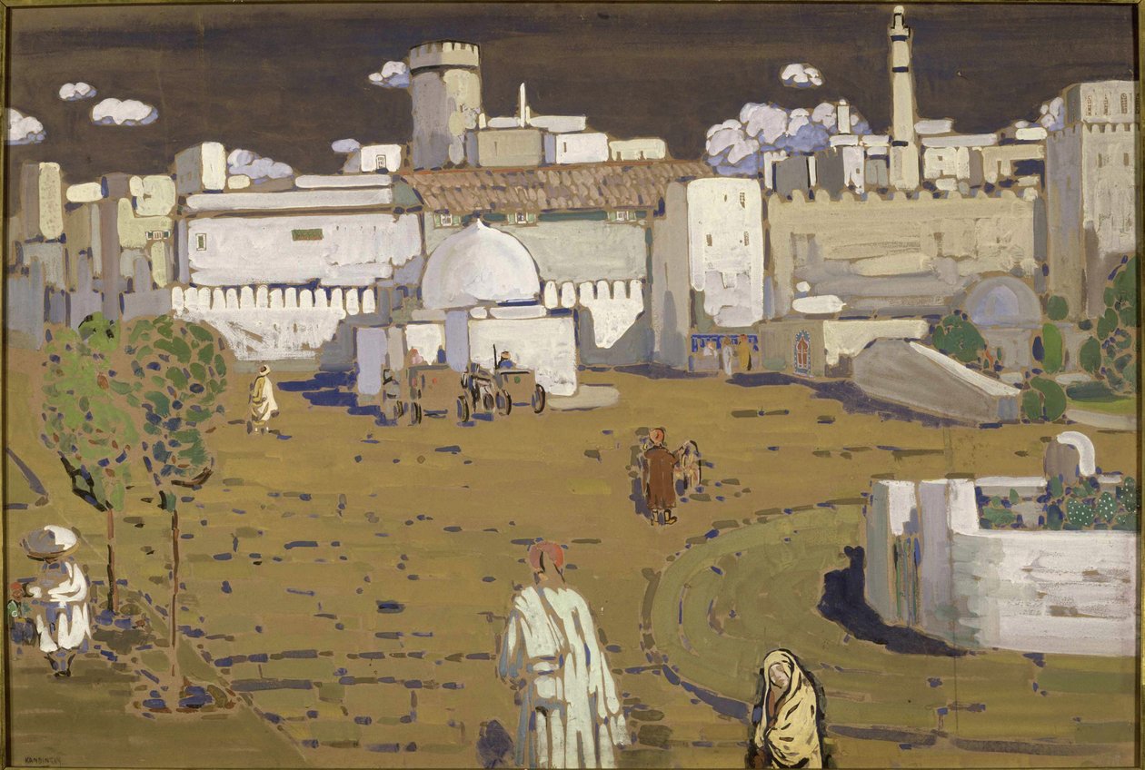 Arabisk by, 1905. af Wassily Kandinsky