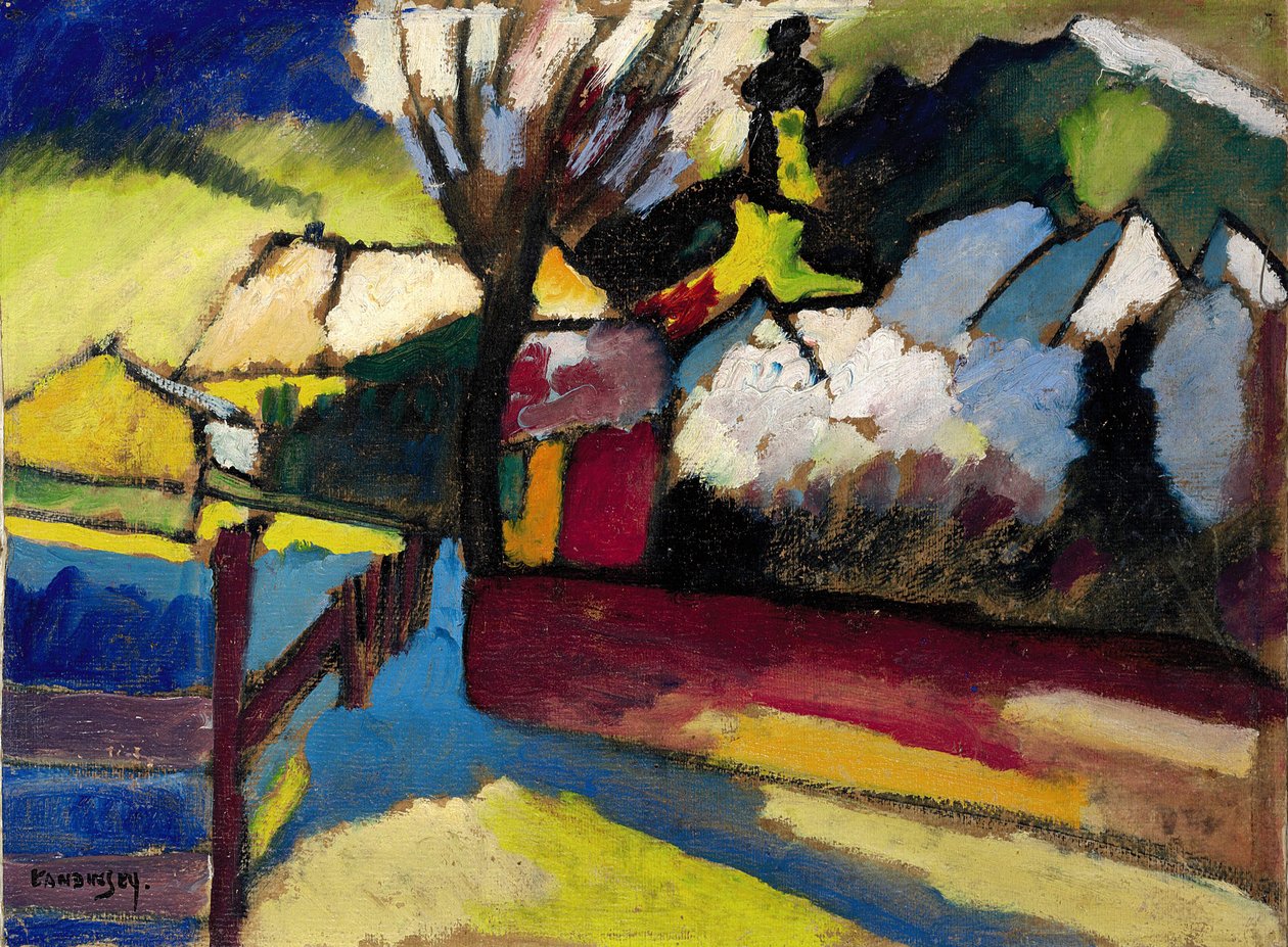 Efterårslandskab med et træ Efterårslandskab med et træ, 1910 af Wassily Kandinsky