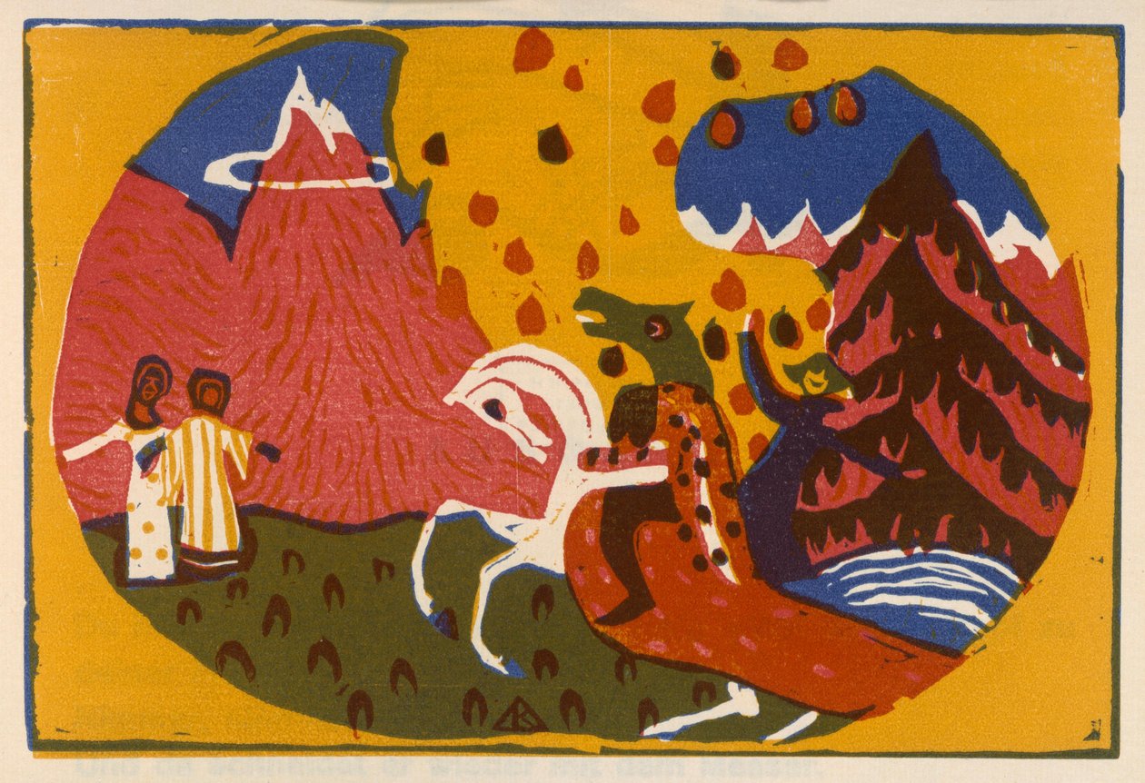 Berge (Blatt 35 aus: "Klänge") af Wassily Kandinsky