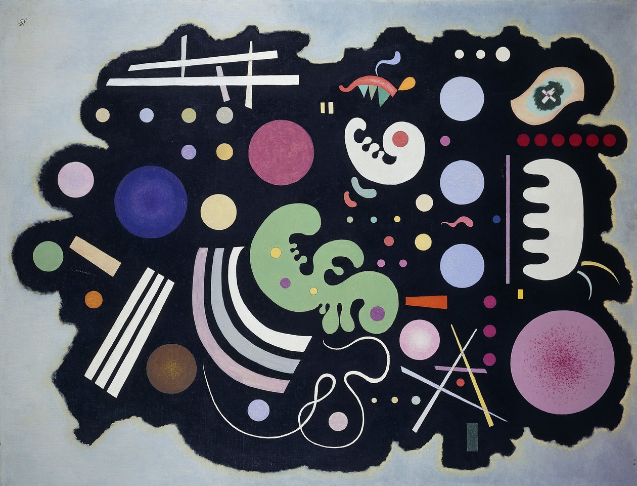 Sort Patchwork; Noir Bigarre af Wassily Kandinsky