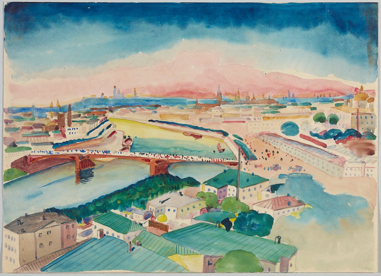 Udsigt over Moskva af Wassily Kandinsky