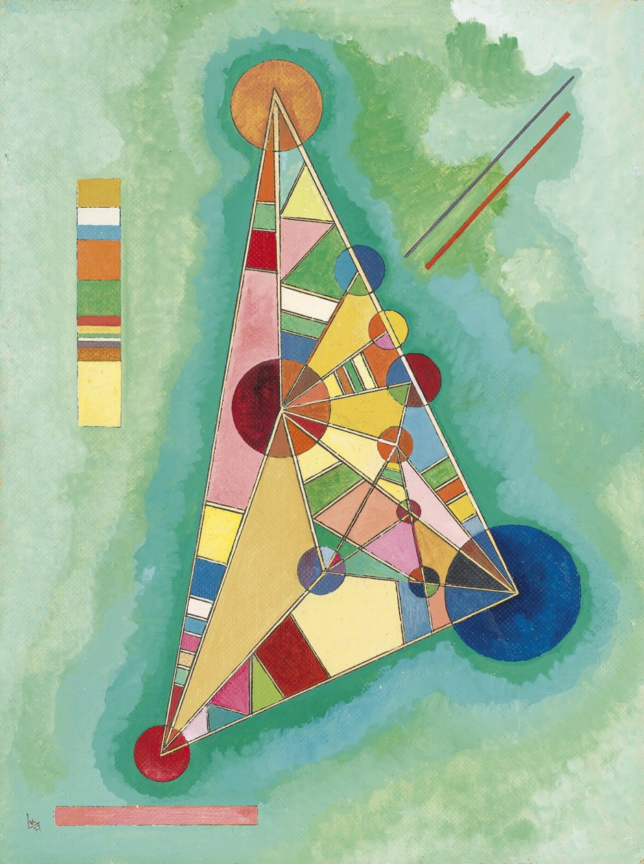 Farverig i trekanten af Wassily Kandinsky