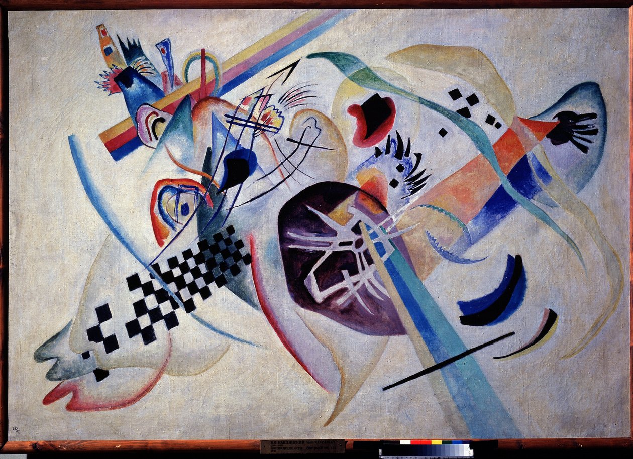 ""Komposition N. 224. På det hvide"" Maleri af Vassily Kandinsky (eller Wassily Kandinsky eller Kandinskyj af Wassily Kandinsky
