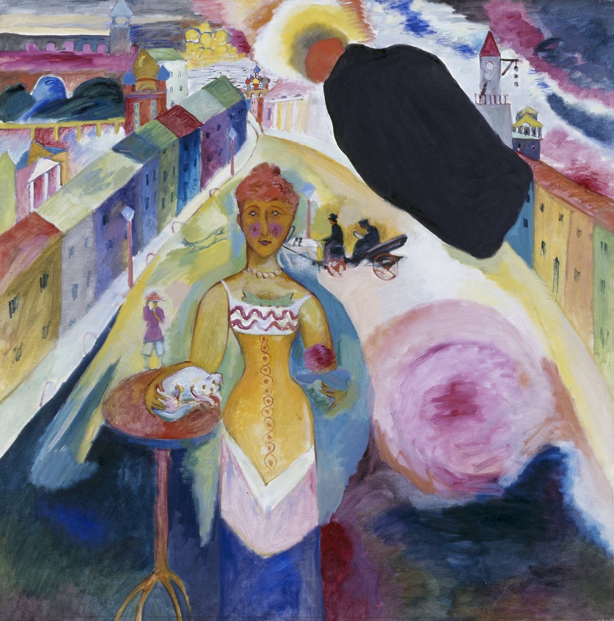 Dame i Moskva af Wassily Kandinsky