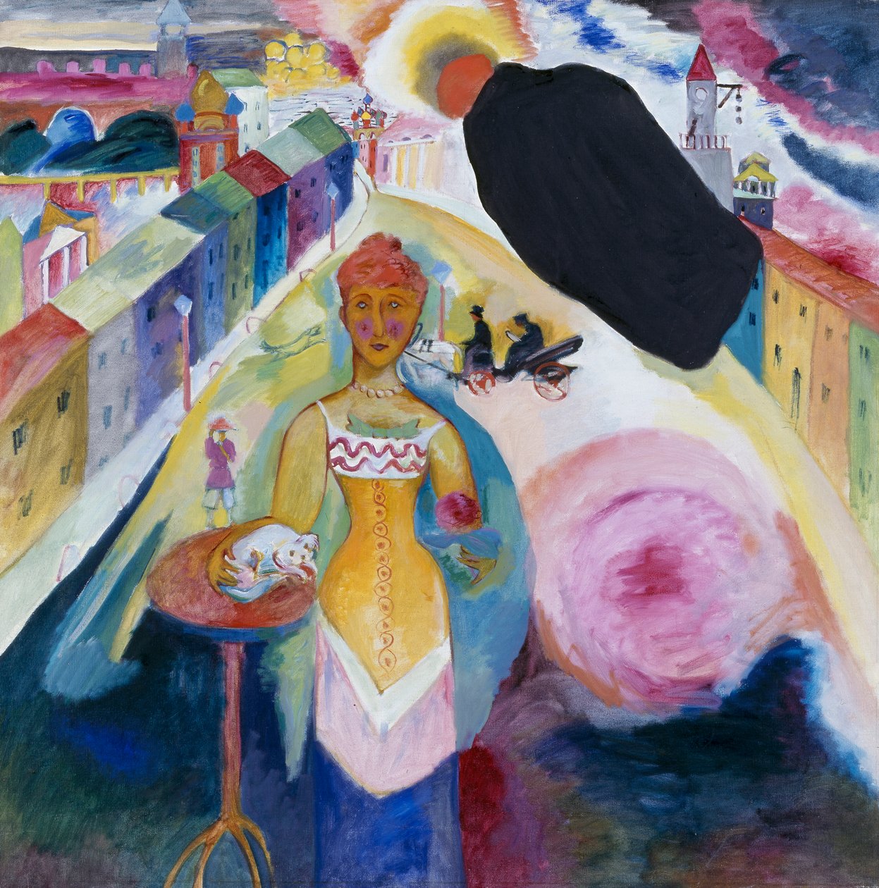 Dame i Moskva af Wassily Kandinsky