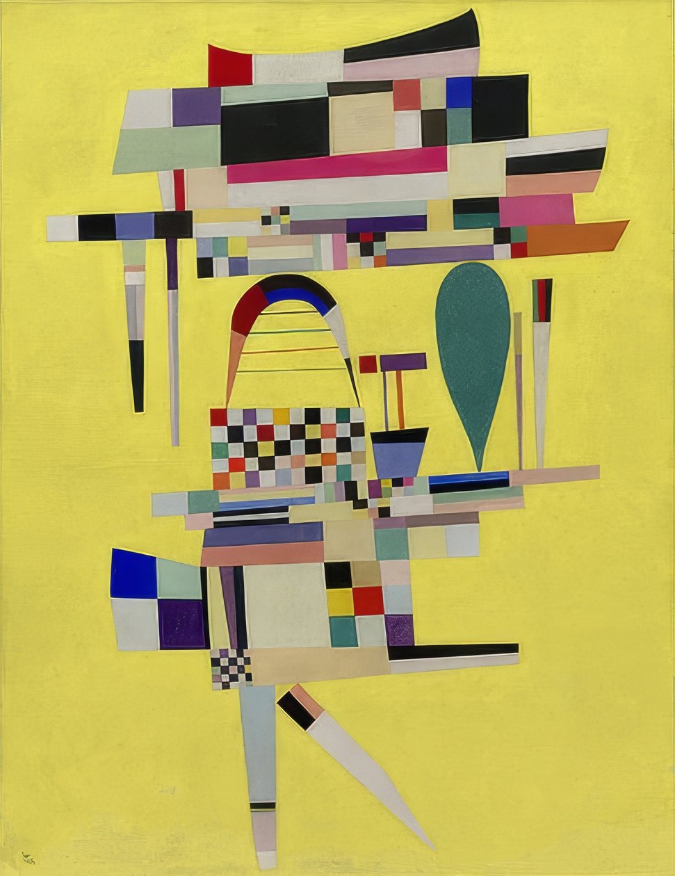 Det gule maleri (La Toile jaune). 1938 af Wassily Kandinsky