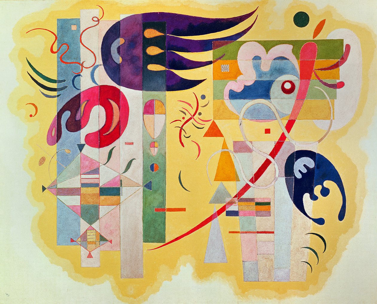 Dominant Violet, 1934 (olie og sand på lærred) af Wassily Kandinsky